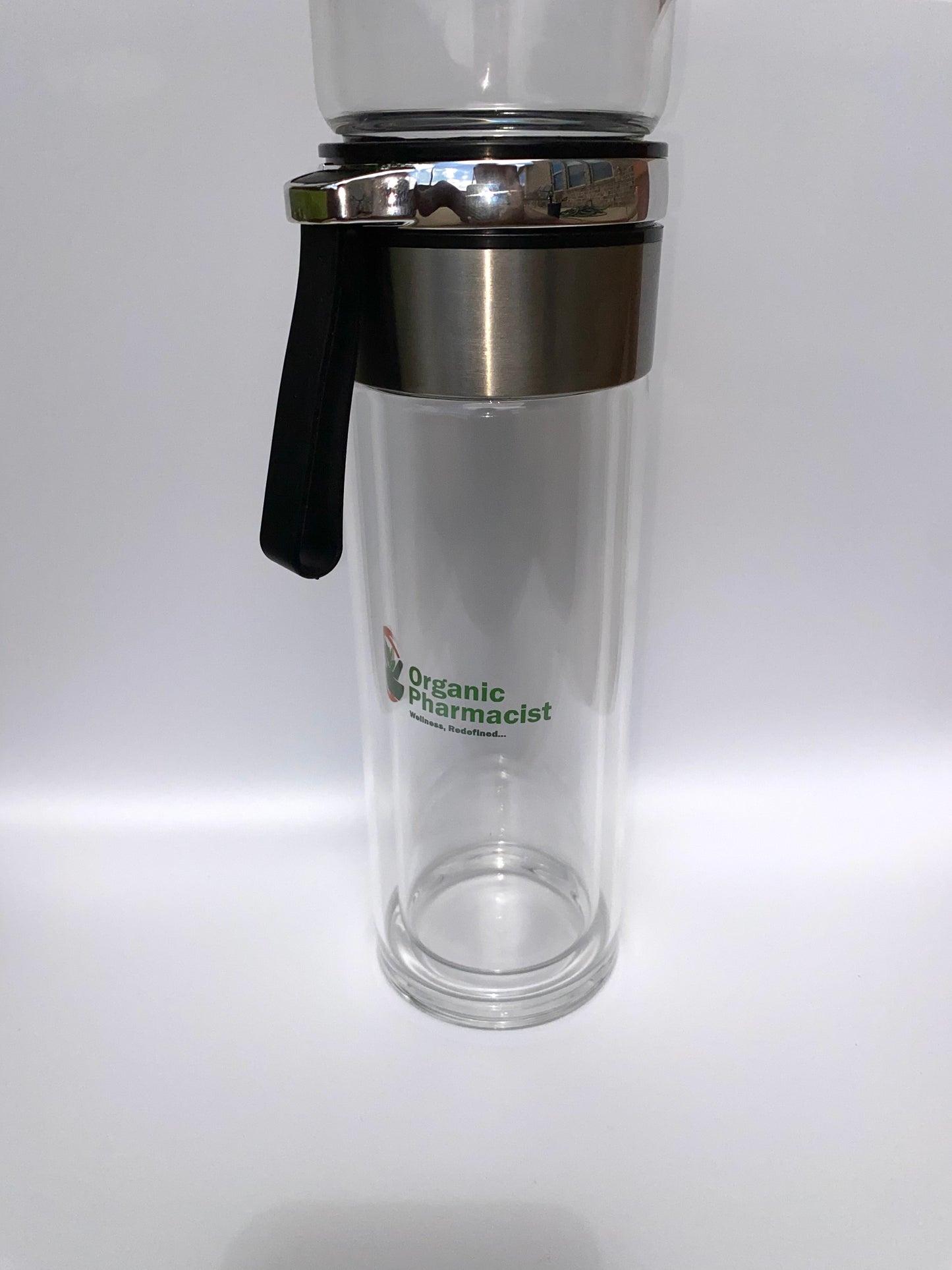 Glass Tea Infuser Bottle – Heat-Resistant Borosilicate Glass with Removable Filter