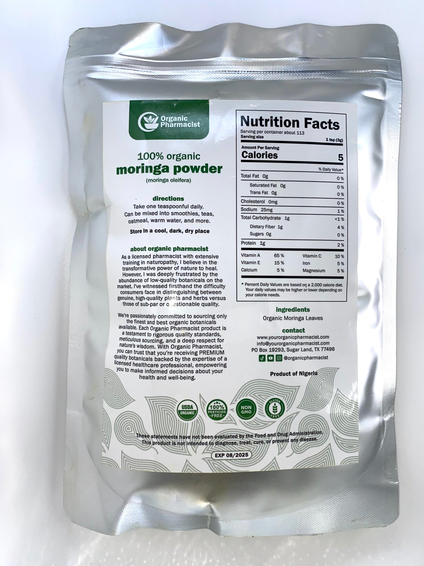 Moringa (Moringa Oleifera) - Powder for daily nutrition