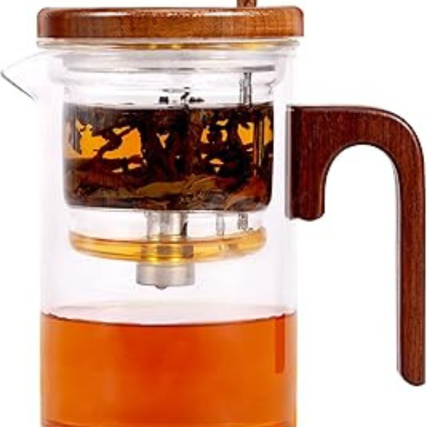 Enchantitea Borosilicate Glass Tea Pot – Heat-Resistant Clear Teapot with Infuser for Loose Leaf & Blooming Teas