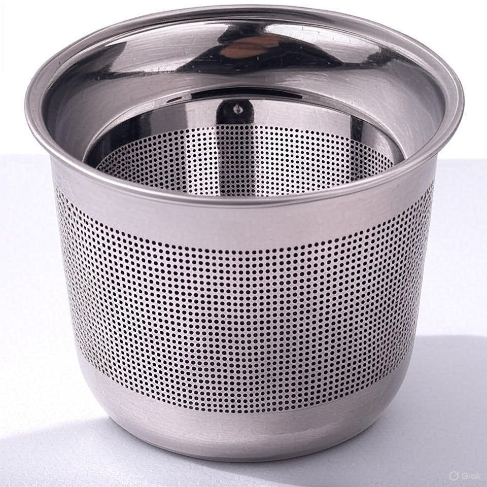 Premium Tea Infuser Strainer – Silicone-Rimmed 304 Stainless Steel Filter for Loose Leaf Herbal Teas
