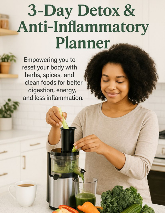 📘 3-Day Detox & Anti-Inflammatory Planner – Reset, Recharge & Restore