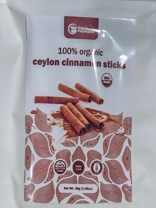 Organic Ceylon Cinnamon Sticks – Premium True Cinnamon | Fresh, Sweet & Aromatic | Perfect for Cooking, Baking, Herbal Tea & Wellness